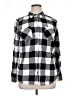 Merona Checkered-gingham Gray Long Sleeve Button-Down Shirt Size XL - photo 1