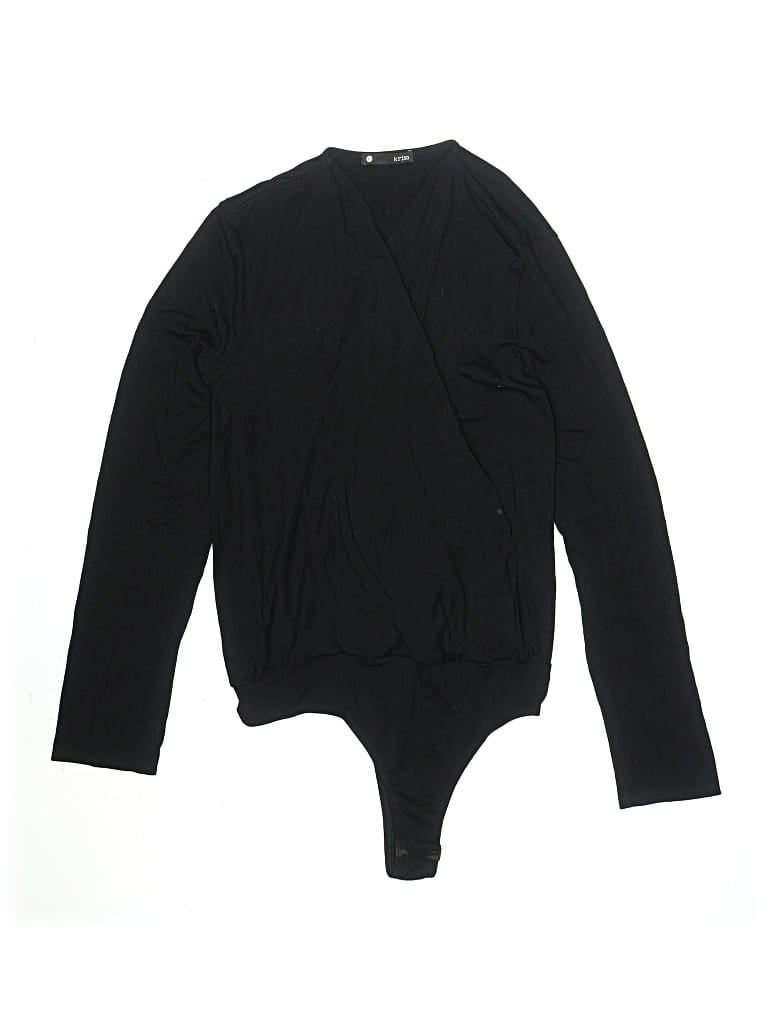 Pre-owned Krisa Bodysuit In Black
