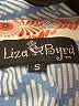 Liza Byrd 100% Rayon Chevron-herringbone Blue 3/4 Sleeve Button-Down Shirt Size S - photo 7
