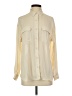 Uniqlo 100% Polyester Color Block Ivory Long Sleeve Blouse Size S - photo 1