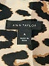Ann Taylor 100% Polyester Animal Print Brown Long Sleeve Blouse Size M - photo 7