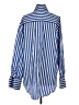 Shein 100% Polyester Stripes Blue Long Sleeve Blouse Size 4 - photo 2