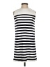 Zara 100% Polyamide Stripes Silver Casual Dress Size S - photo 1