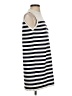 Zara 100% Polyamide Stripes Silver Casual Dress Size S - photo 4