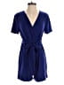 Assorted Brands Solid Blue Romper Size S - photo 1