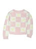 Design History Checkered-gingham Pink Pullover Sweater Size 5 - photo 1