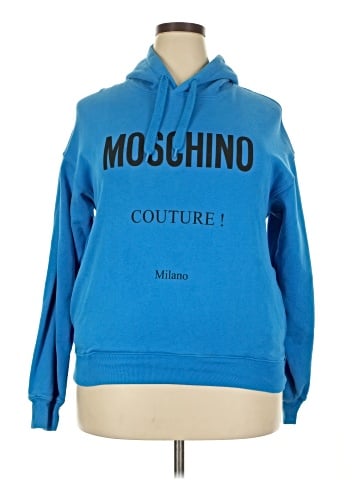 Moschino Couture unisex logo printed drawstring hoodie (view 1)