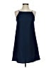 MNG Solid Blue Casual Dress Size 4 - photo 1