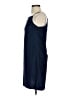 MNG Solid Blue Casual Dress Size 4 - photo 5