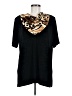 Marshall Rousso Animal Print Black Short Sleeve T-Shirt Size M - photo 1