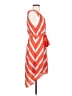 Express 100% Polyester Stripes Orange Cocktail Dress Size XS (estimated) - photo 4
