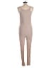 Love Tree 100% Rayon Metallic Tan Gray Jumpsuit Size L - photo 2