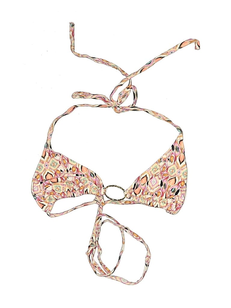 Pre-owned Melissa Odabash Swimsuit Top Pink Paisley Pattern Swimwear