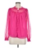 Ann Taylor 100% Polyester Pink Long Sleeve Blouse Size M - photo 1