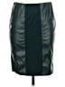 Bebe Black Green Faux Leather Skirt Size M - photo 1