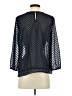 Eclair 100% Polyester Blue Black 3/4 Sleeve Blouse Size XS - photo 2