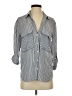 Zara Stripes Gray Blue 3/4 Sleeve Button-Down Shirt Size XS - photo 1