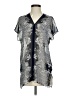 CAbi 100% Polyester Silver Gray Short Sleeve Blouse Size XS - photo 1