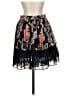 Topshop 100% Polyester Floral Black Casual Skirt Size 4 - photo 1