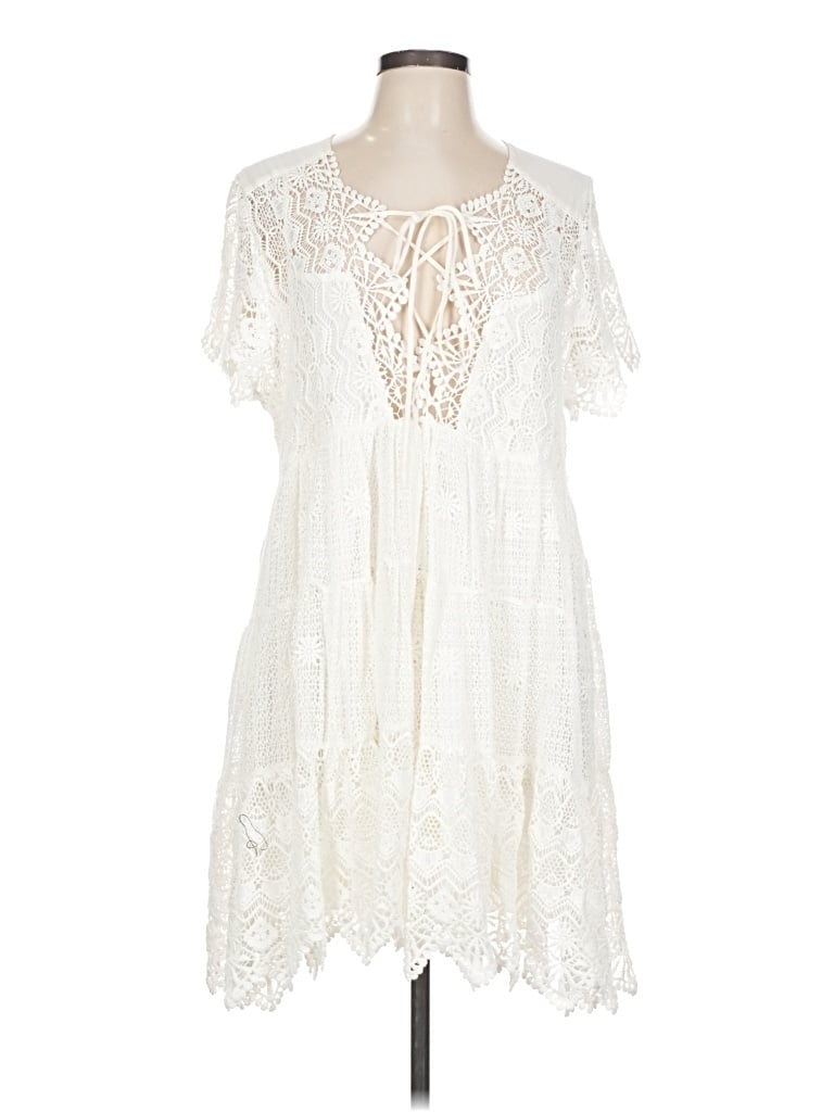 Pre-owned Jen's Pirate Booty Casual Dress In White