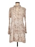 Aura 100% Rayon Tweed Tan Casual Dress Size M - photo 1
