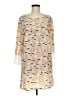 Willow & Clay 100% Polyester Print Tan Casual Dress Size M - photo 1