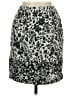 Hillard & Hanson 100% Polyester Print Black Ivory Casual Skirt Size 8 - photo 1