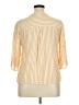 Naif 100% Rayon Stripes Yellow 3/4 Sleeve Blouse Size XL (petite) - photo 2