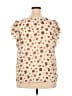 1.State 100% Polyester Tan Short Sleeve Blouse Size 2X - photo 2