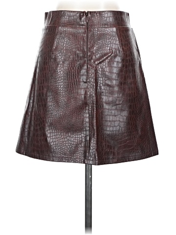 Blue Rain Faux Leather Skirt (view 2)