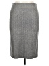 Alexander McQueen Chevron-herringbone Gray Silver Wool Skirt Size EU 42 / US 12 - photo 1