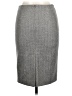 Alexander McQueen Chevron-herringbone Gray Silver Wool Skirt Size EU 42 / US 12 - photo 2