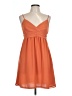 Elle 100% Polyester Solid Orange Casual Dress Size 10 - photo 1