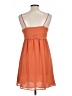 Elle 100% Polyester Solid Orange Casual Dress Size 10 - photo 2