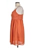 Elle 100% Polyester Solid Orange Casual Dress Size 10 - photo 5