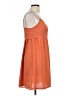 Elle 100% Polyester Solid Orange Casual Dress Size 10 - photo 4