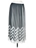 Banana Republic 100% Polyester Chevron-herringbone Silver Black Formal Skirt Size 6 (tall) - photo 1