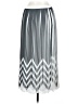 Banana Republic 100% Polyester Chevron-herringbone Silver Black Formal Skirt Size 6 (tall) - photo 2
