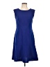 Evan Picone Solid Blue Casual Dress Size 10 - photo 1