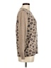 Rebecca Taylor Animal Print Tan Pullover Sweater Size M - photo 4