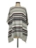 Ann Taylor LOFT Stripes Gray Poncho Size XS - Sm - photo 1