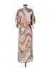 Lezat 100% Polyester Tan Casual Dress Size S - photo 2