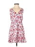 Francesca's 100% Polyester Floral Pink Casual Dress Size XS - photo 1