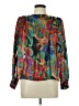Tess 100% Polyester Paisley Green Long Sleeve Blouse Size 10 - photo 1