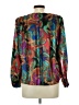 Tess 100% Polyester Paisley Green Long Sleeve Blouse Size 10 - photo 2