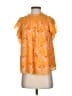 Maison d' Amelie 100% Polyester Orange Short Sleeve Blouse Size S - photo 1