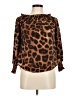 Unbranded Animal Print Brown Long Sleeve Blouse Size M - photo 1