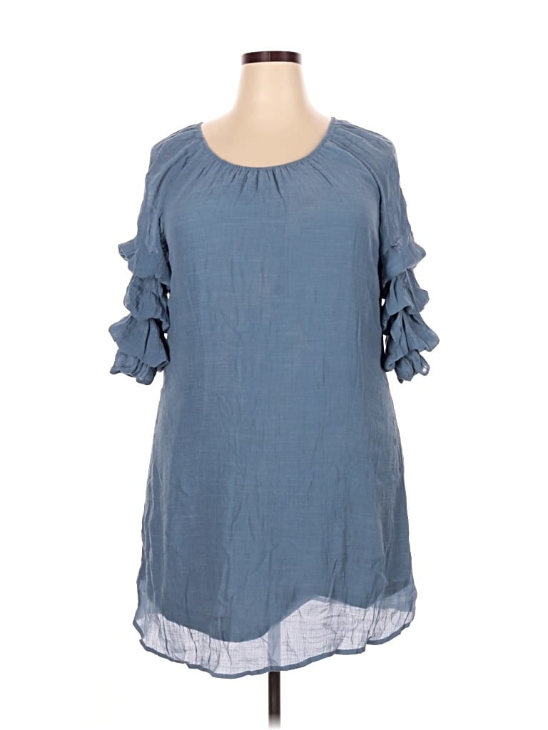 Pre-owned Indigo Rose 3/4 Sleeve Blouse In Blue