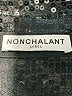 NONchalant 100% Polyester Metallic Black Long Sleeve Blouse Size XS - photo 7