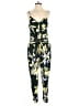 Halogen 100% Polyester Graphic Yellow Jumpsuit Size M - photo 1